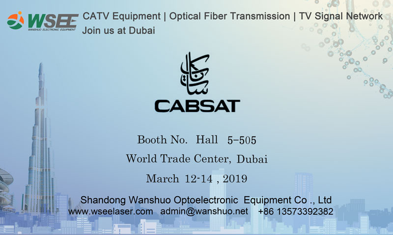 WSEE to attend CABSAT 2019 Dubai with advantaged CATV products