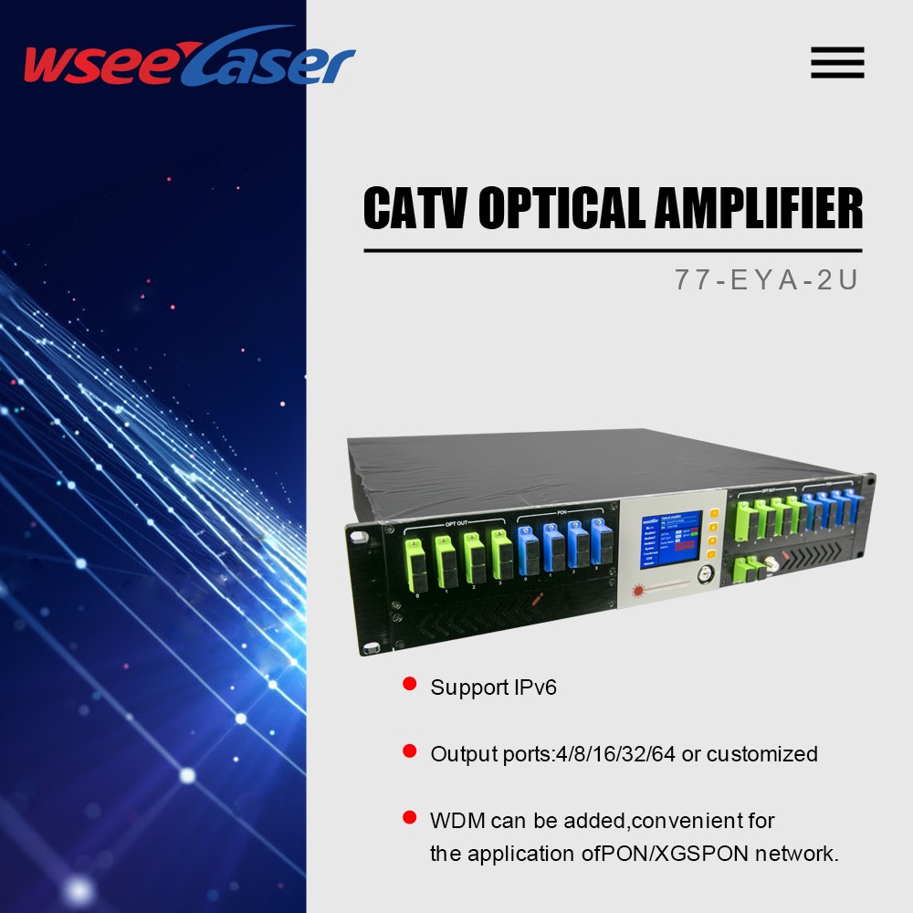 WS-77EYA2U 16/32/64 Ports High Power Fiber Amplifier EDFA